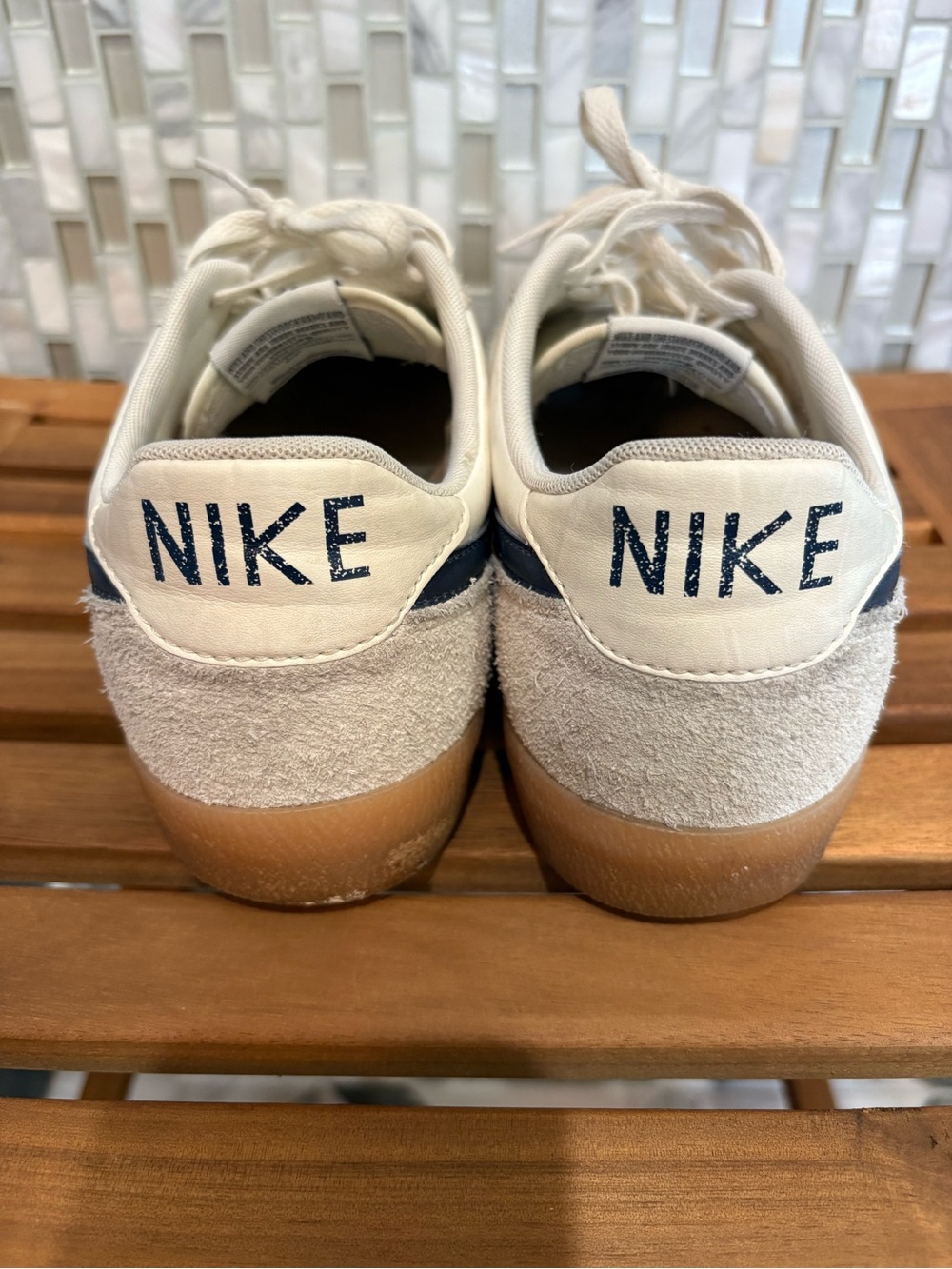 Nike Killshot 2 Men's Leather Sneakers 432997-107 White Gum Sole Navy SZ 11 - Picture 3 of 6